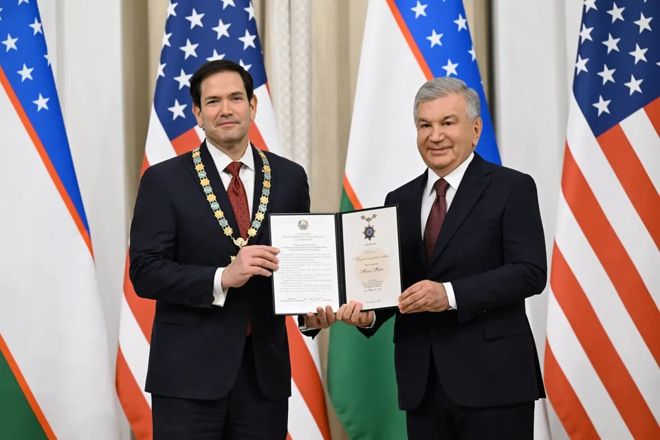 President Shavkat Mirziyoyev Presents State Awards to Marco Rubio and Sergio Gor